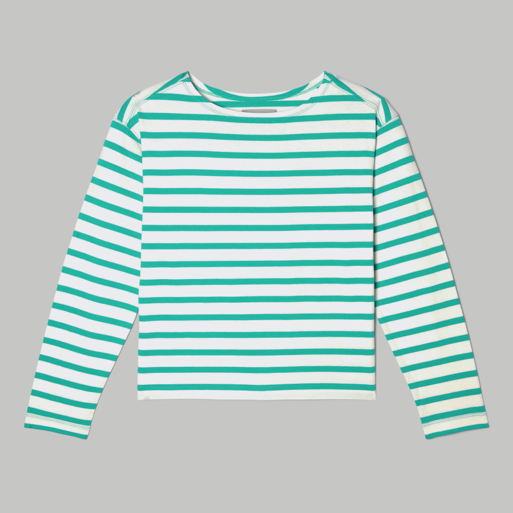 The Mariner Tee in Bright Jade / Canvas Tan — alternate view