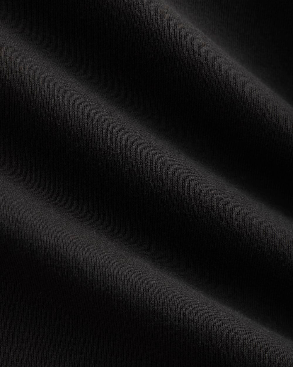 RetroSoft Cotton Crew in Black — detail view