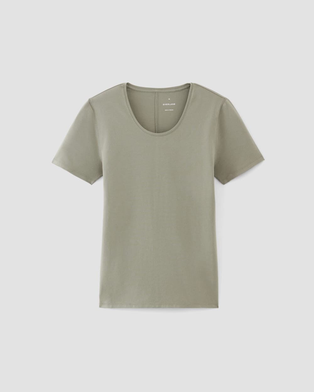 The Supima® Form Crew Neck Tee in Sage Green — alternate view