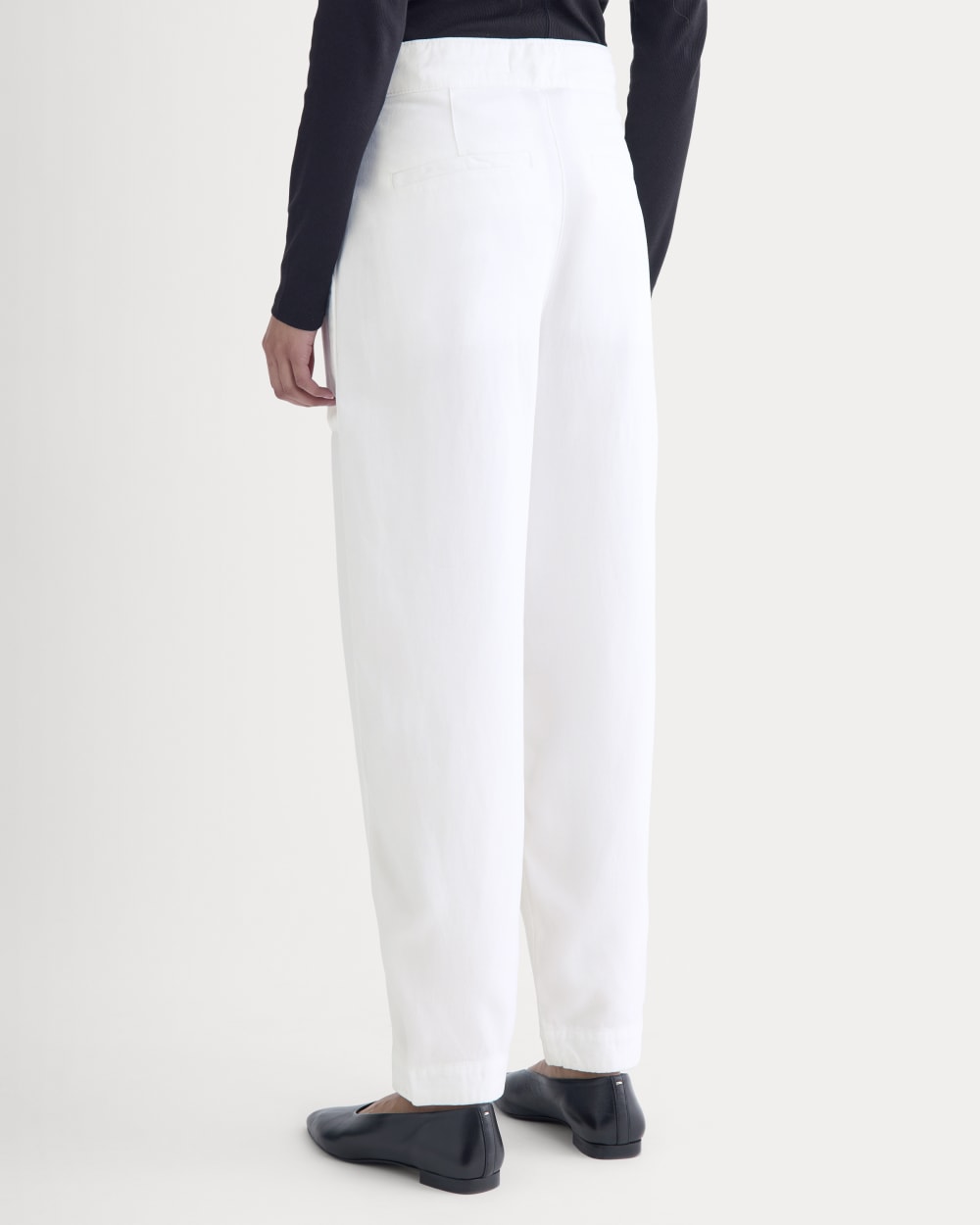 Patch Pocket Ballon Pant in Buttersoft in White — detail view
