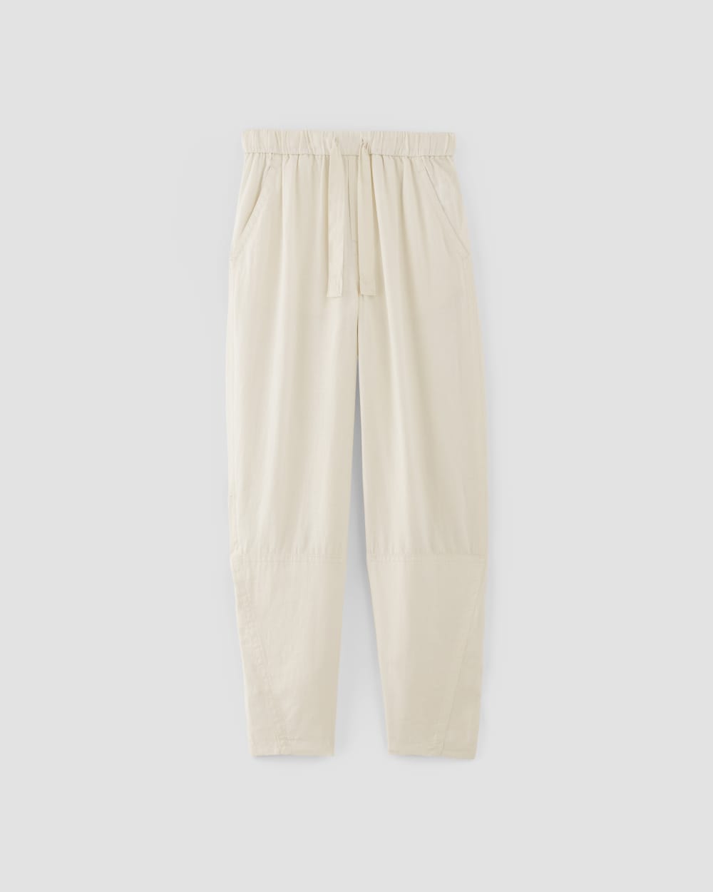 The Linen Pull-On Barrel Pant in Bone — alternate view