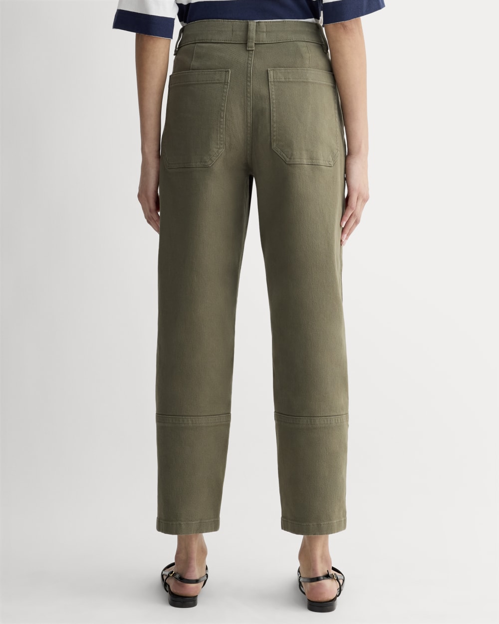 The Utility Barrel Pant in Kalamata — detail view