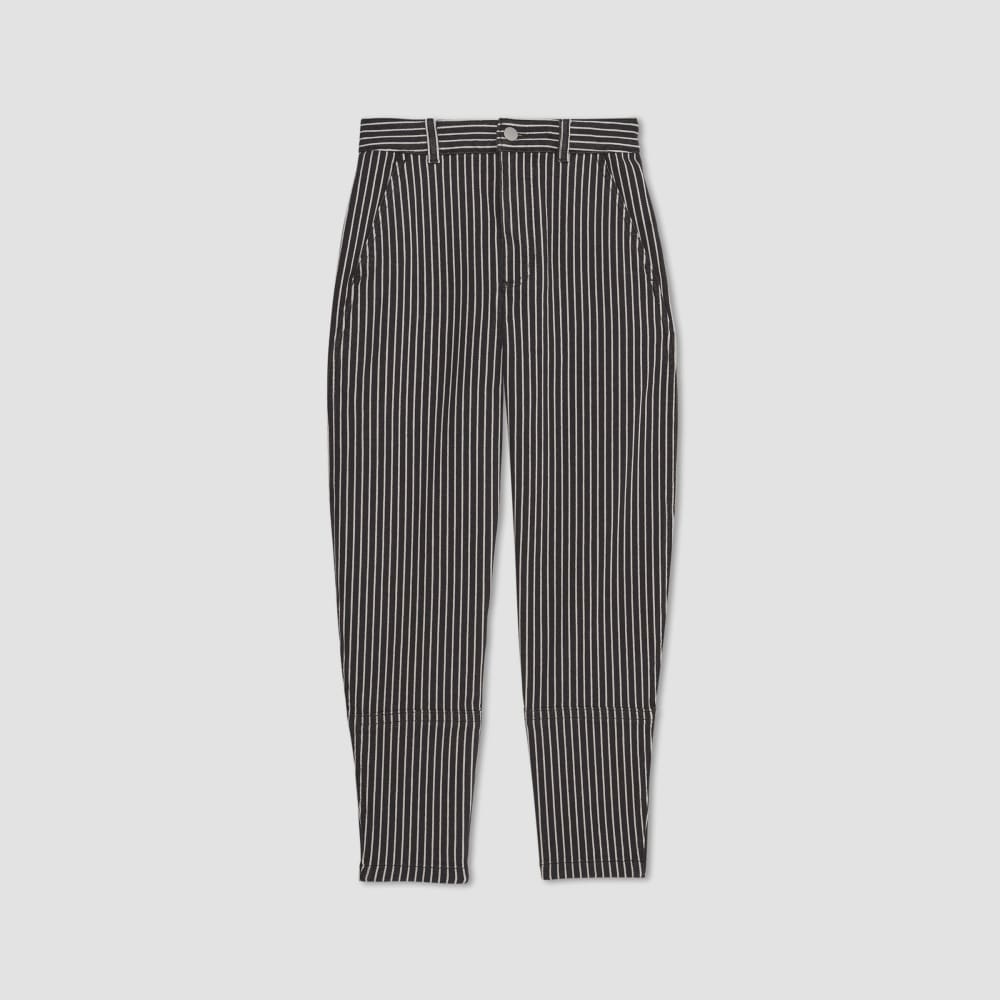 The Utility Barrel Pant in Black / Bone — alternate view