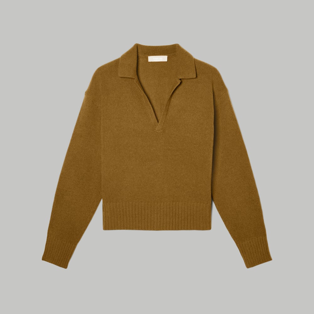 The Cashmere Polo in Tapenade — alternate view