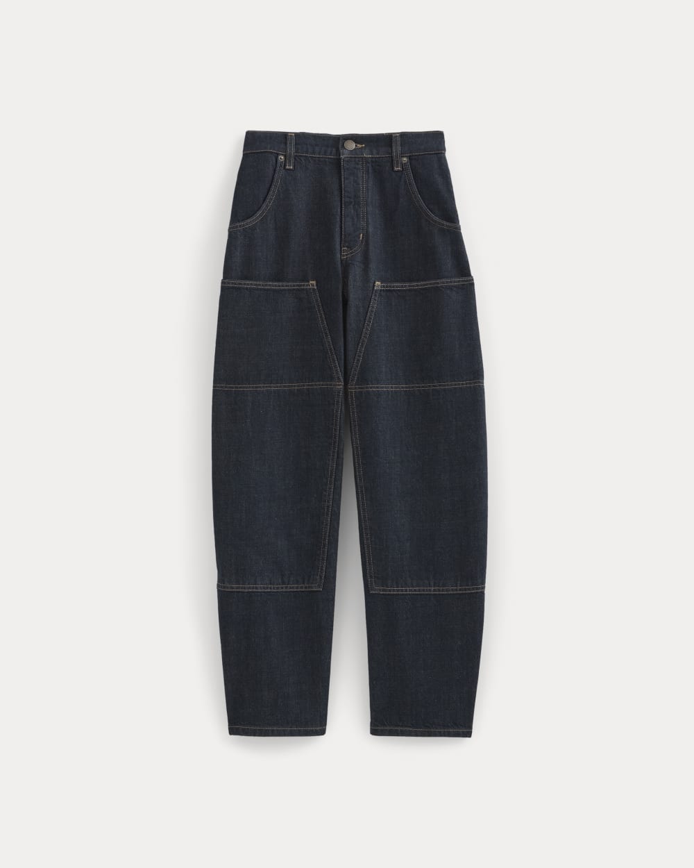 Pull-On Carpenter Jean in Dark Indigo — front view