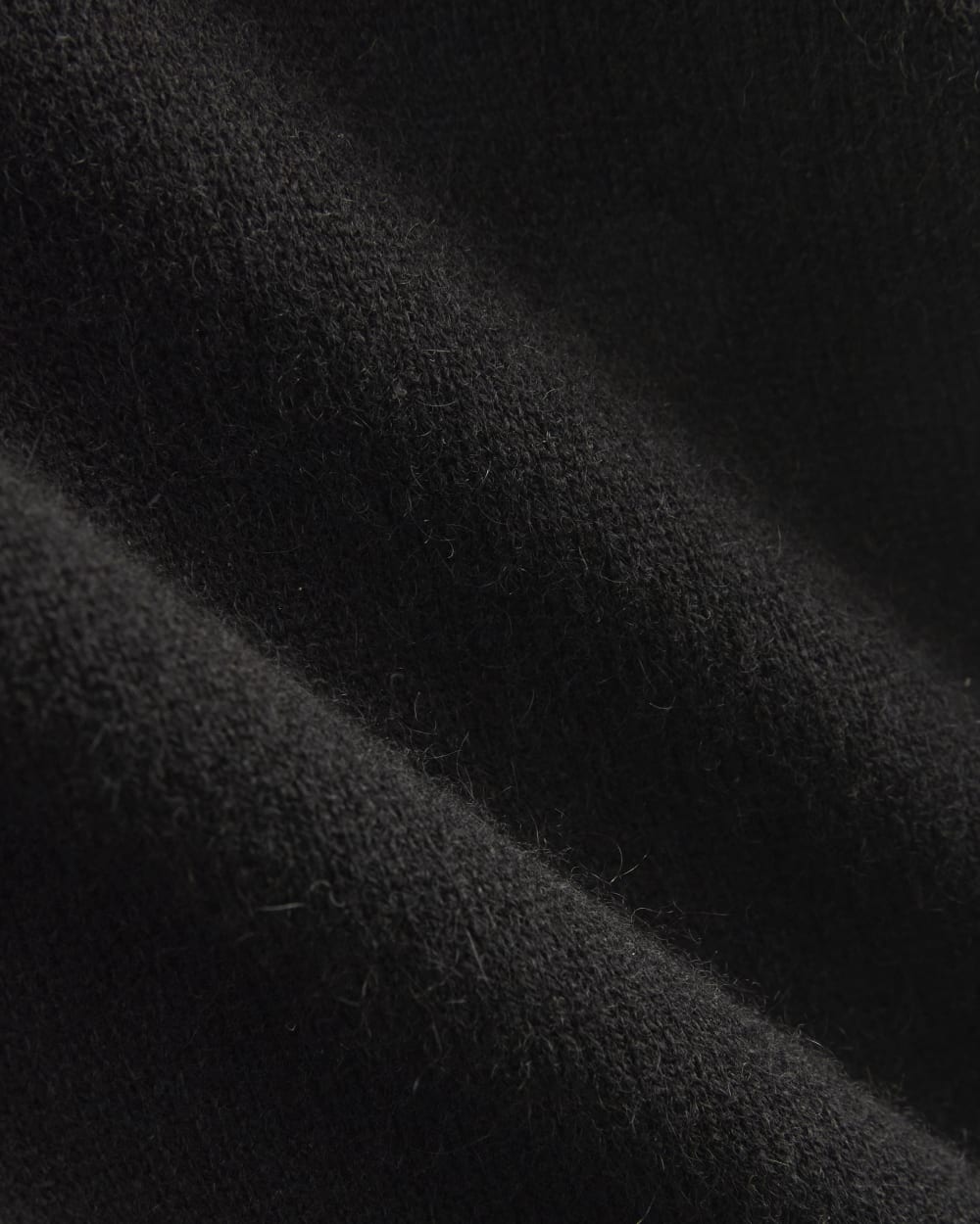 Cashmere Funnel-Neck Tank in Black — detail view
