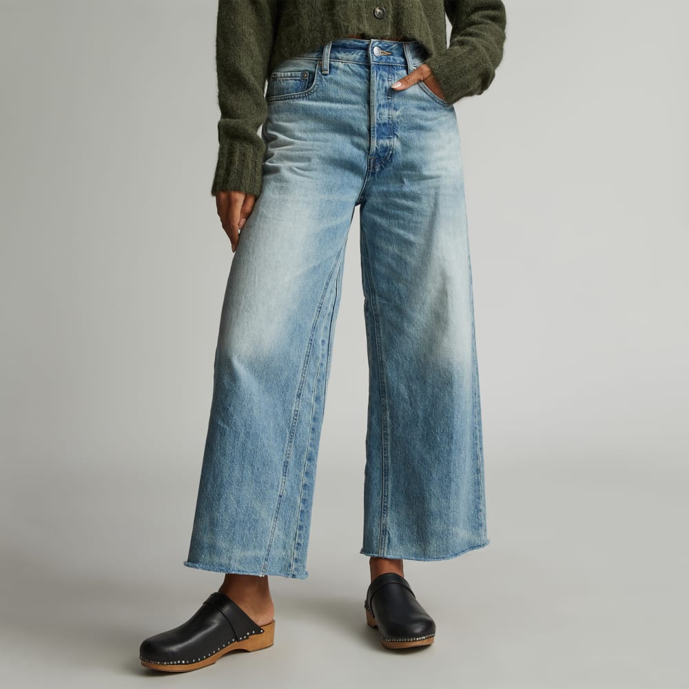 The Way-Wide Crop Jean in Sunfade Light — detail view