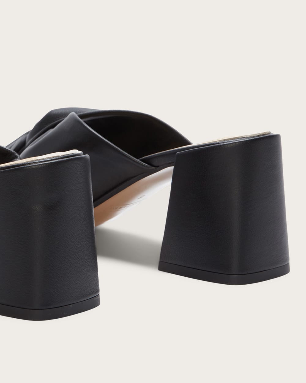 The Day Twist Heel in Black — detail view