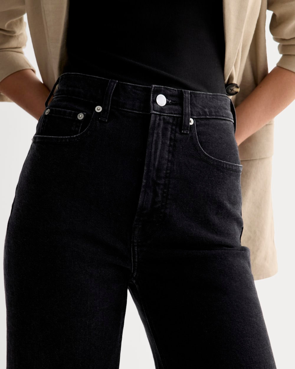 The Way-High® Sailor Jean in Coal — detail view