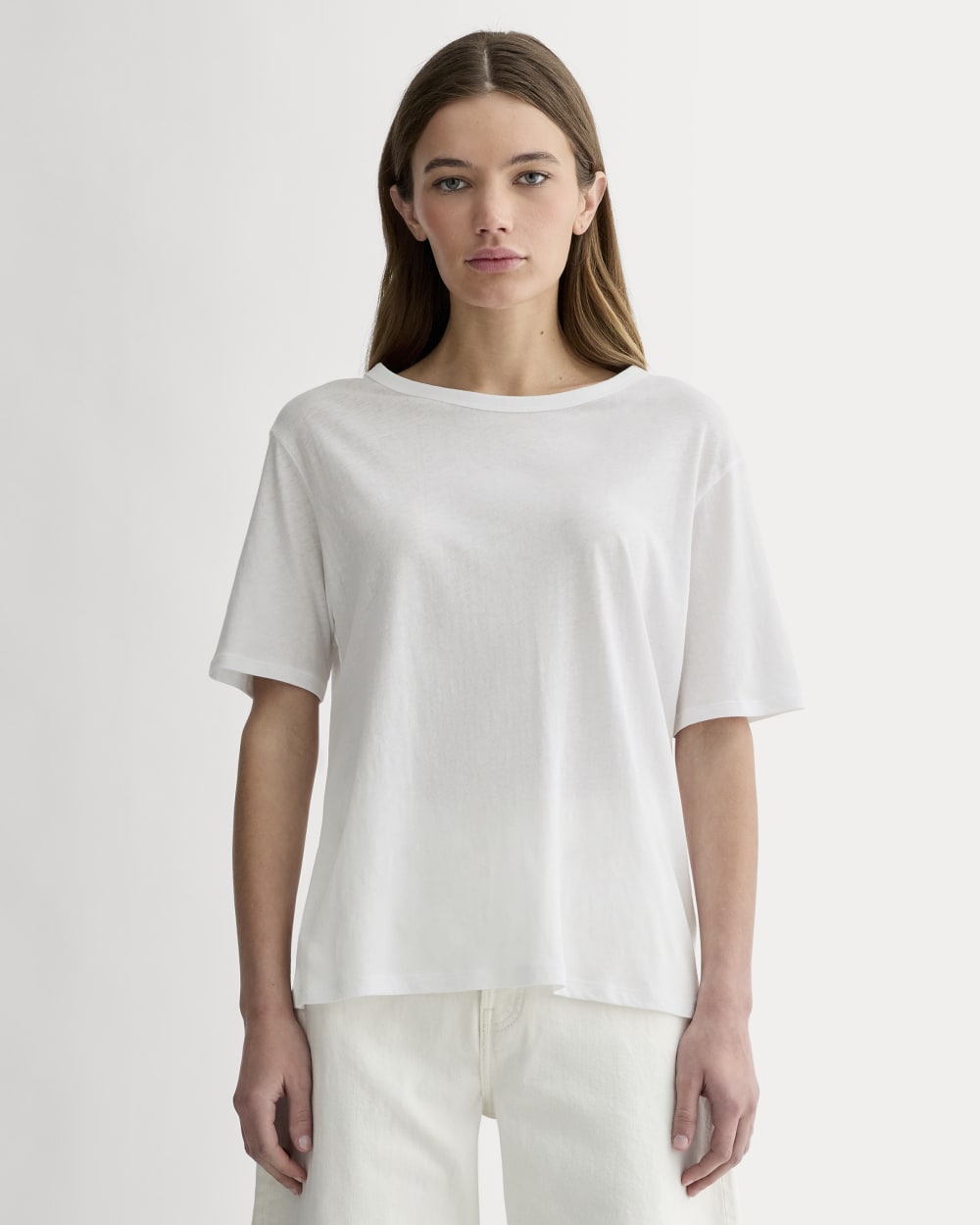 The Air Tee in White — front view