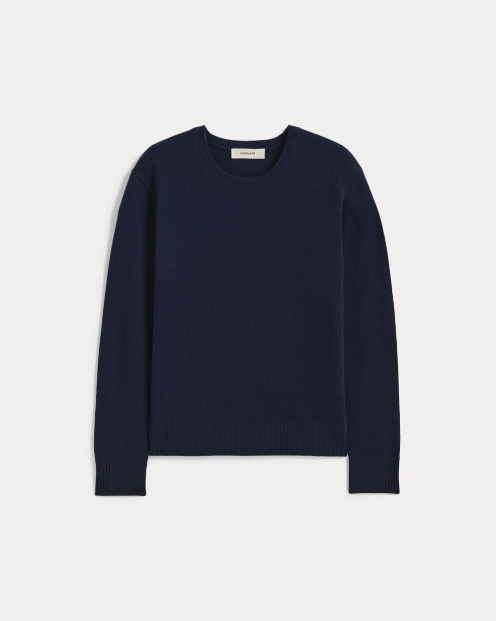 The Classic Crew in Cashmere in Navy — alternate view