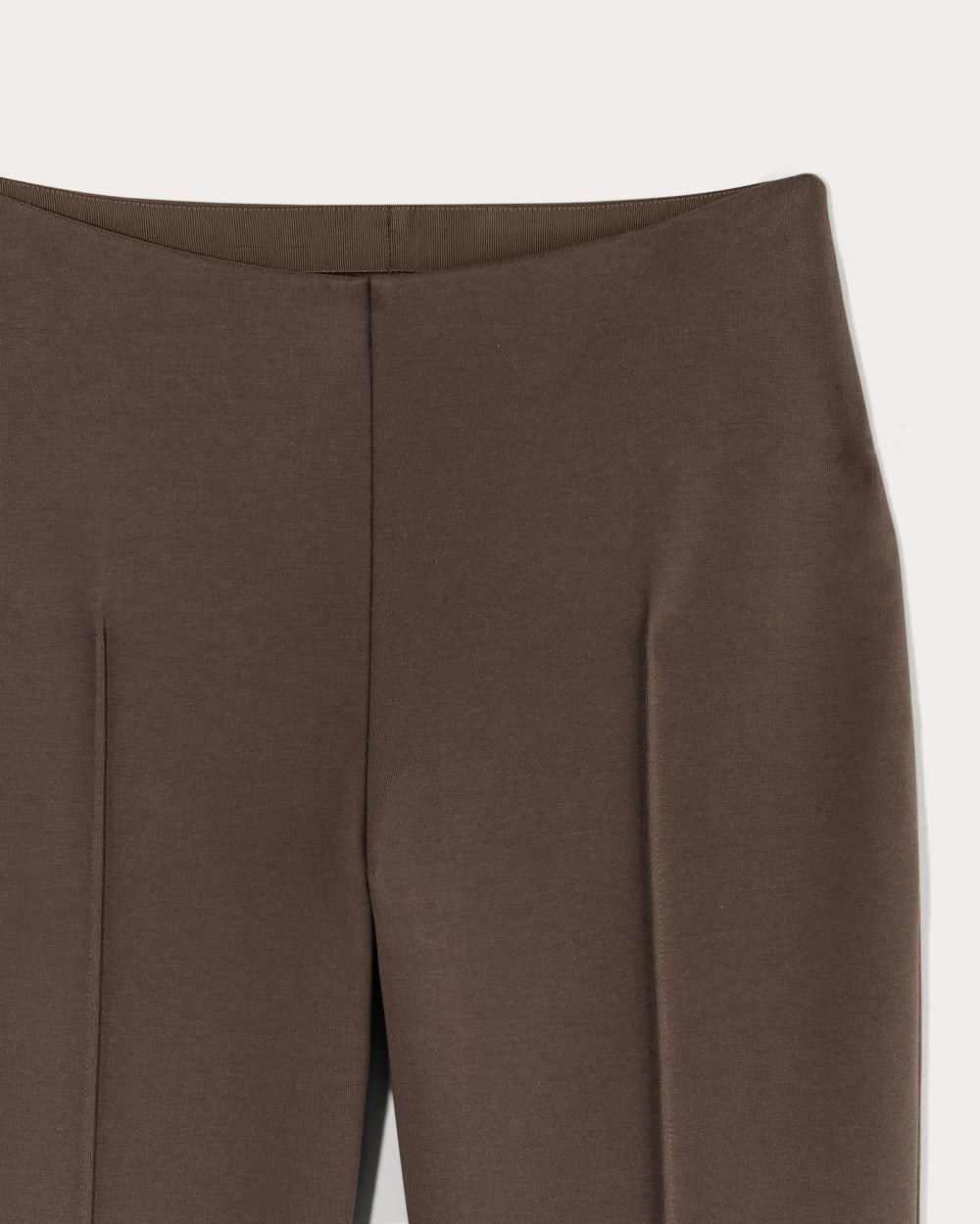 The Dream Kick Flare Pant in Earth Brown — detail view