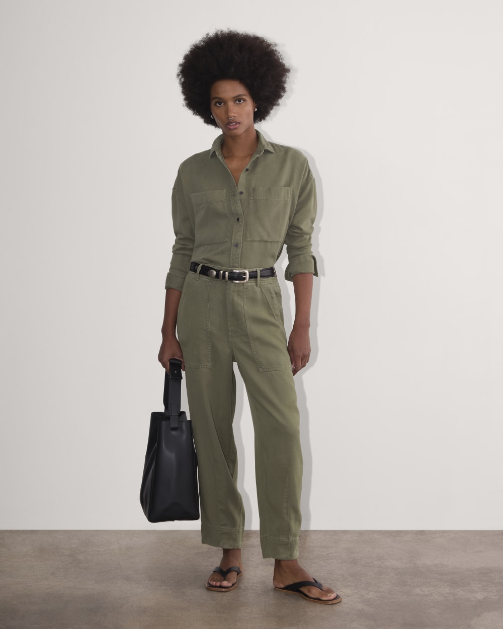 The Utility Pant in Buttersoft in Kalamata — front view