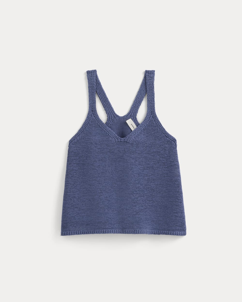 Racerback V-Neck Sweater in Blue Dusk — alternate view
