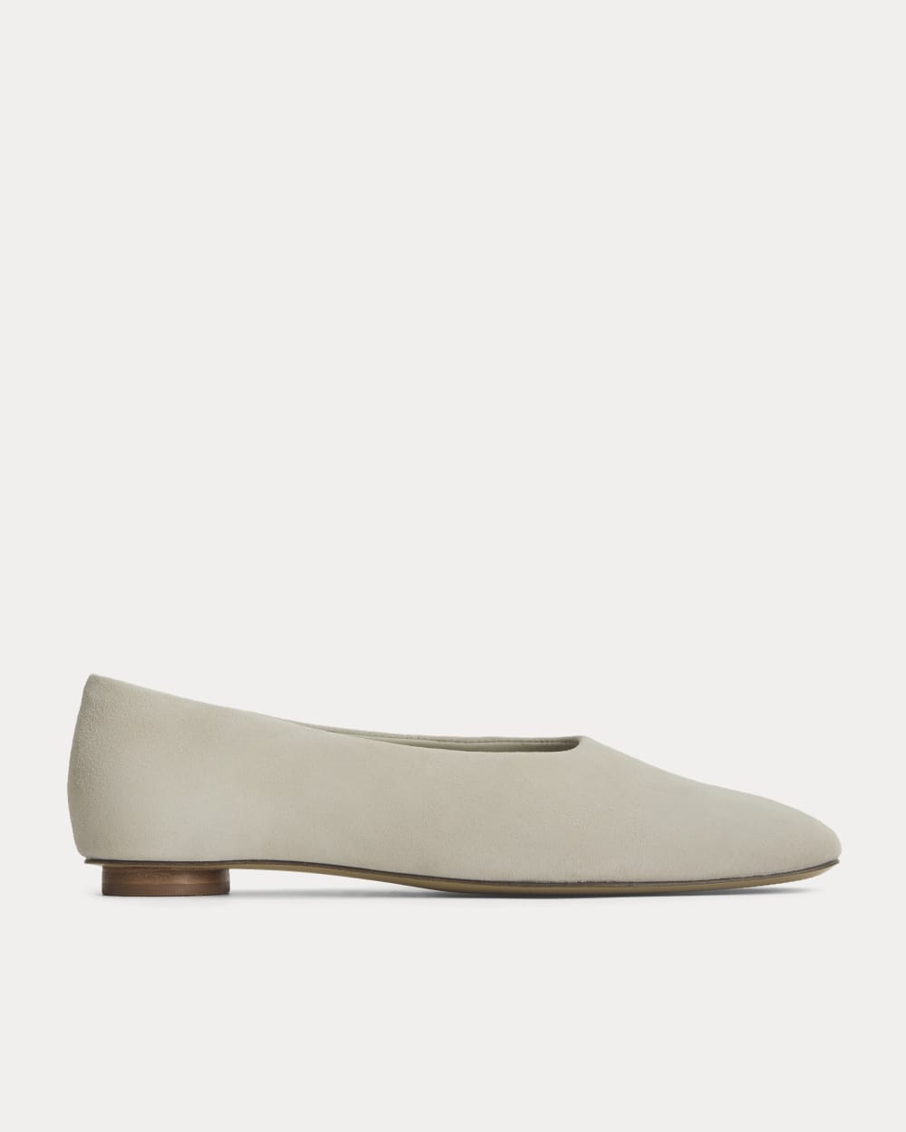 Gallery Square-Toe Flat in Peyote — front view