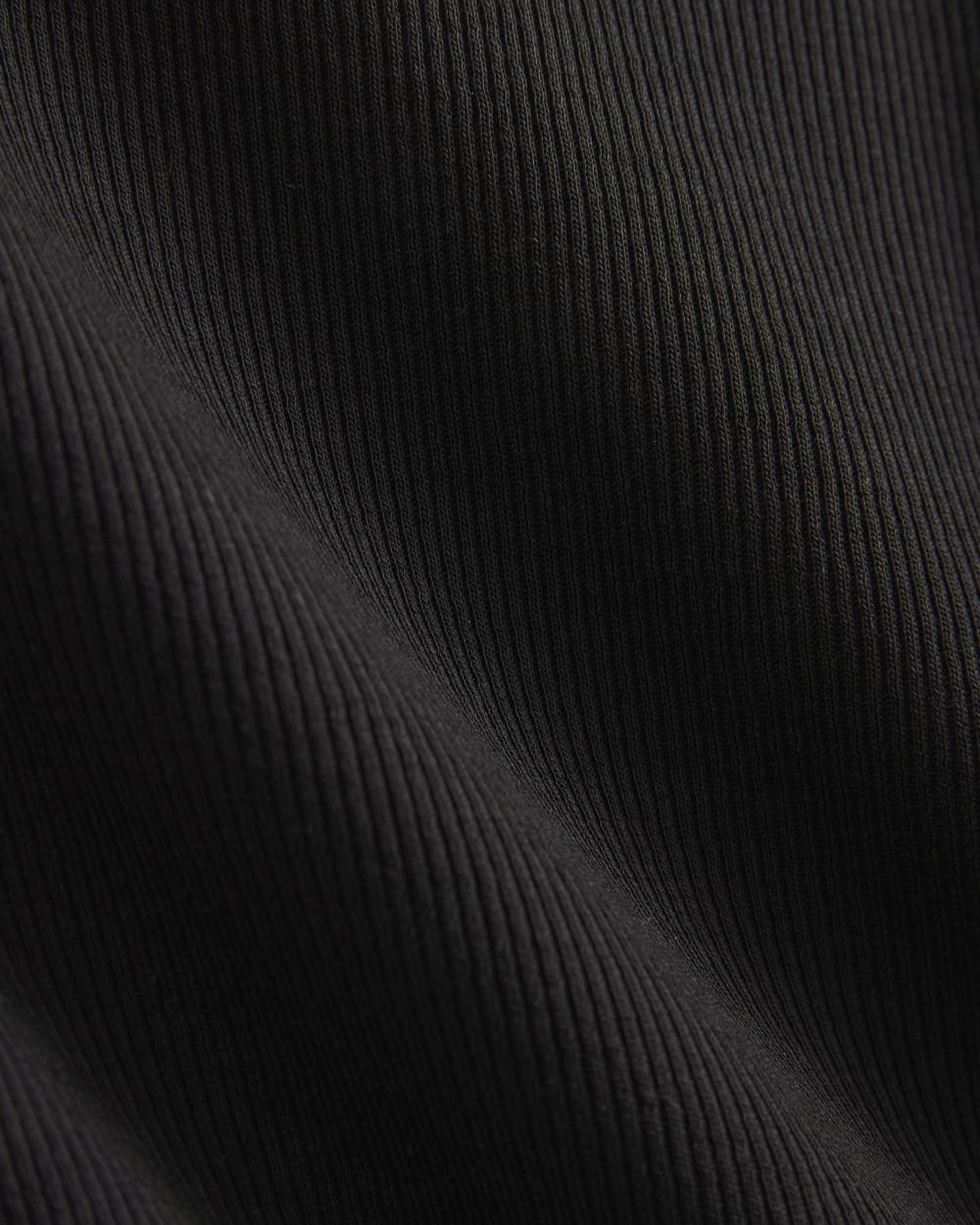 Luxe Rib 3/4 Sleeve Boatneck Tee in Black — detail view