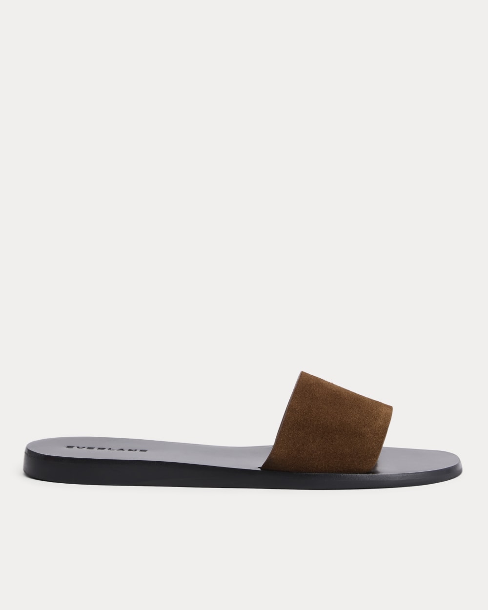 Suede Slide Sandal in Russet Suede — front view