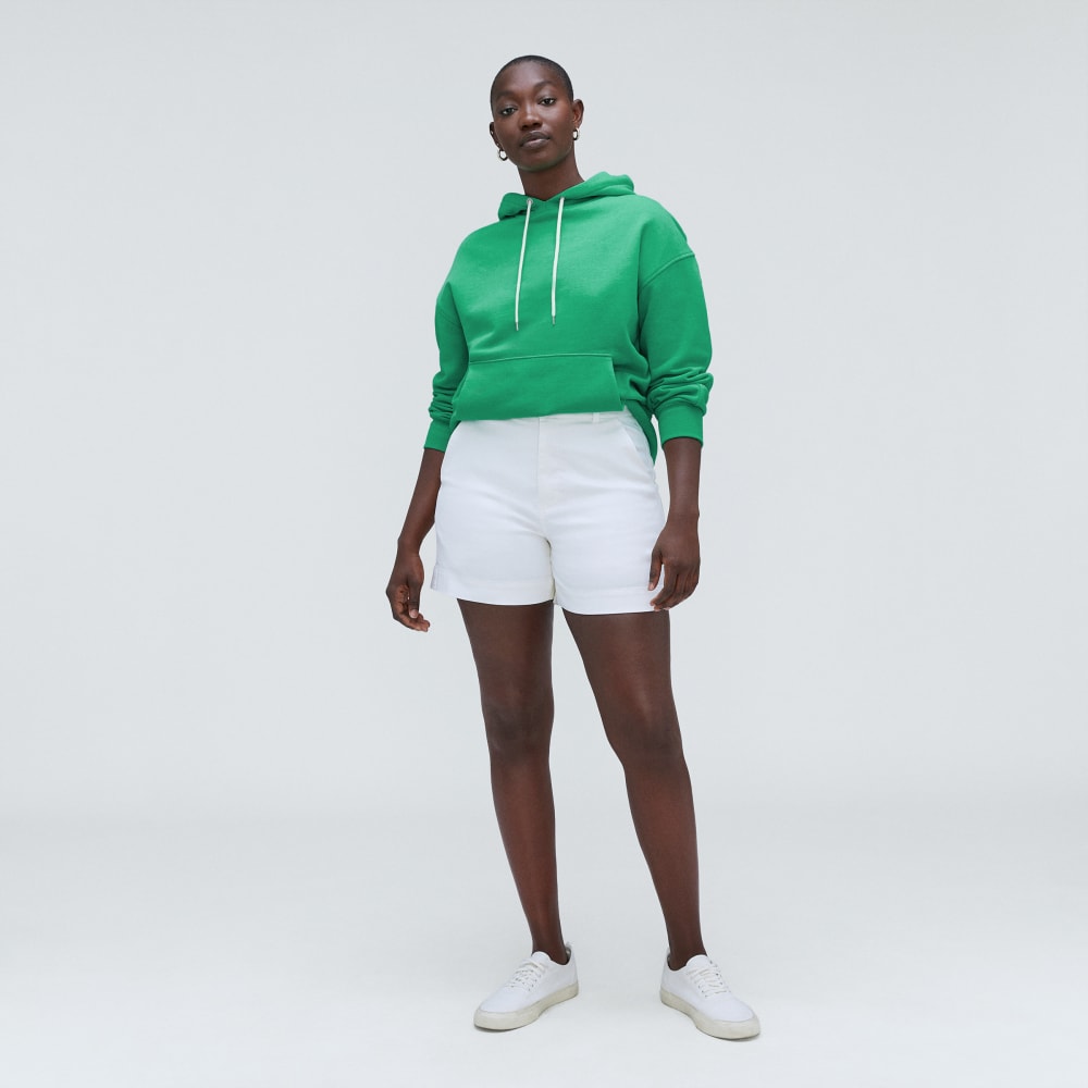 The Track Organic Cotton Popover in Bright Jade — detail view