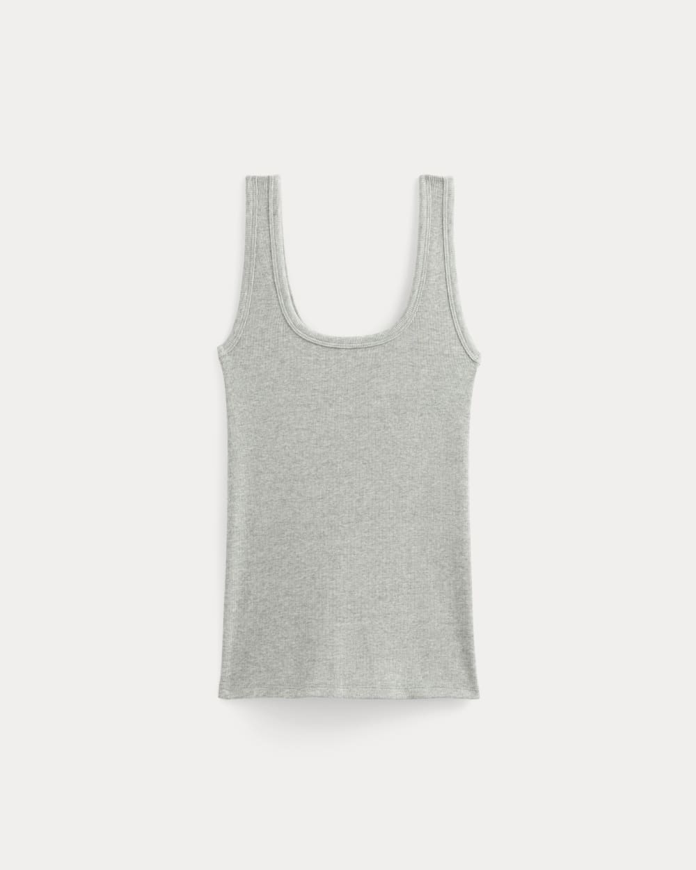 The Luxe Rib Square-Neck Tank in Classic Heather Grey — alternate view