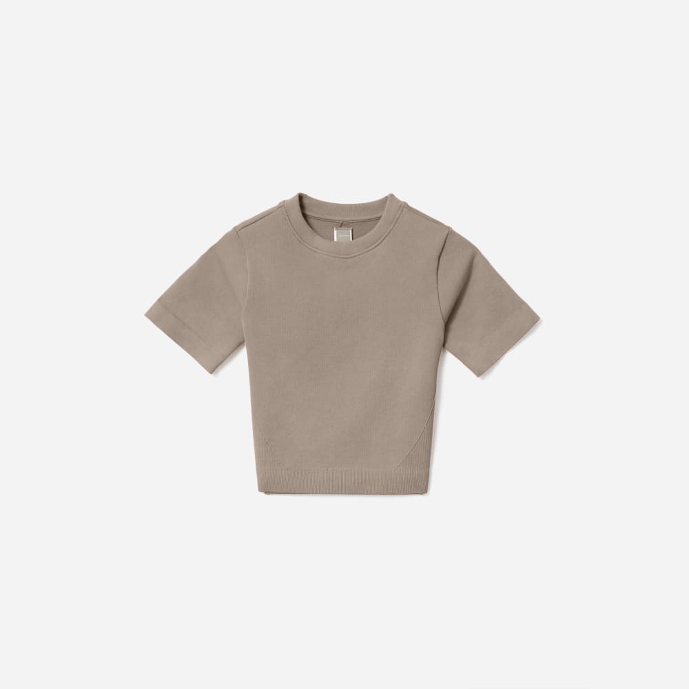 The Seamless Tee in Burnt Sugar — front view
