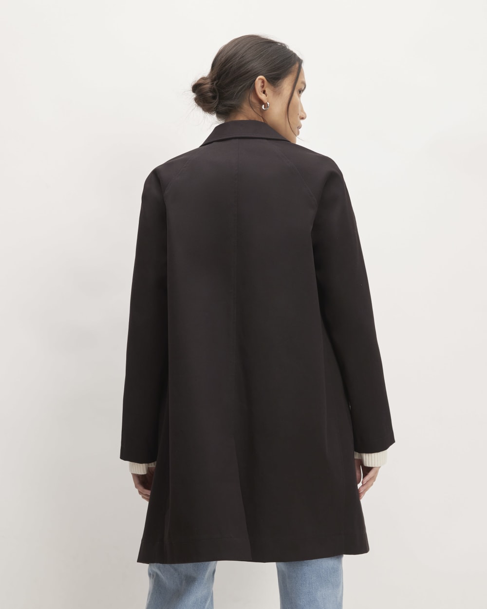 The Mac Coat in Black — detail view