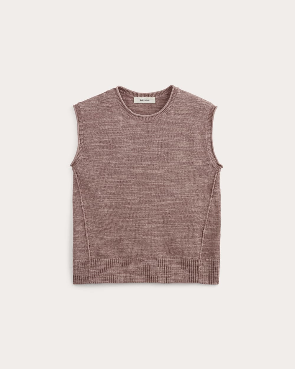 The Muscle Sweater in Cotton Linen in Rose Dusk — alternate view