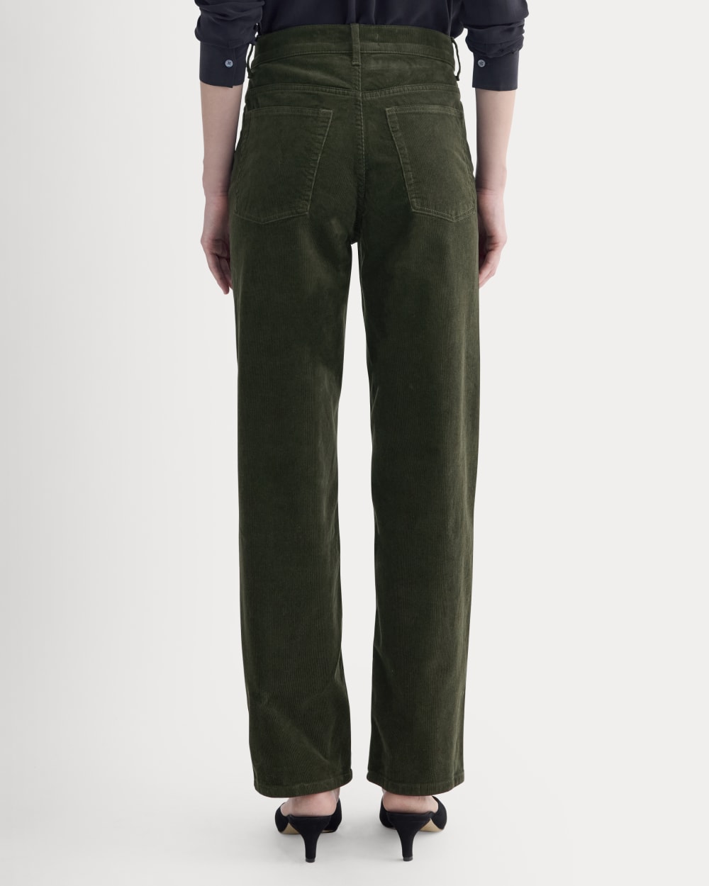 The Way-High® Corduroy Pant in Dark Forest — detail view