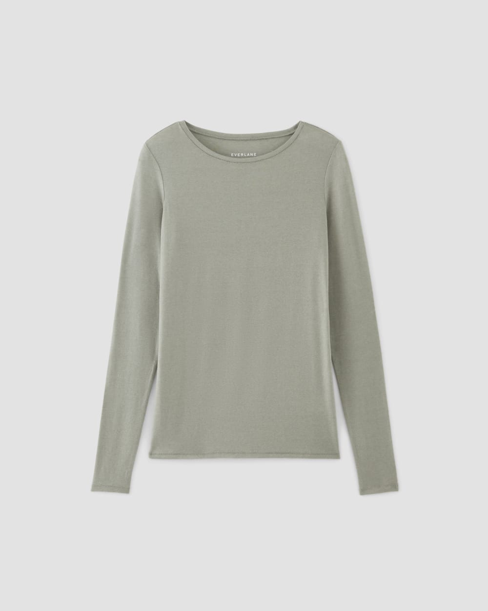 The Long-Sleeve Tee in Butterluxe in Sage Green — alternate view