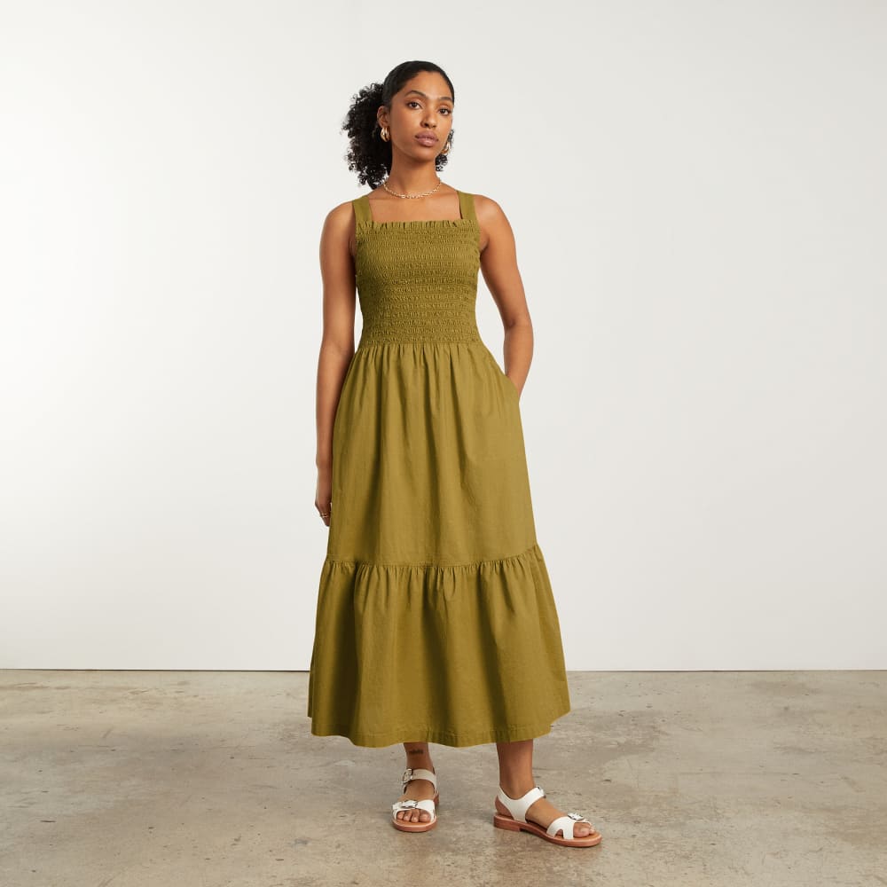 The Smock Dress in Autumn Fern — alternate view