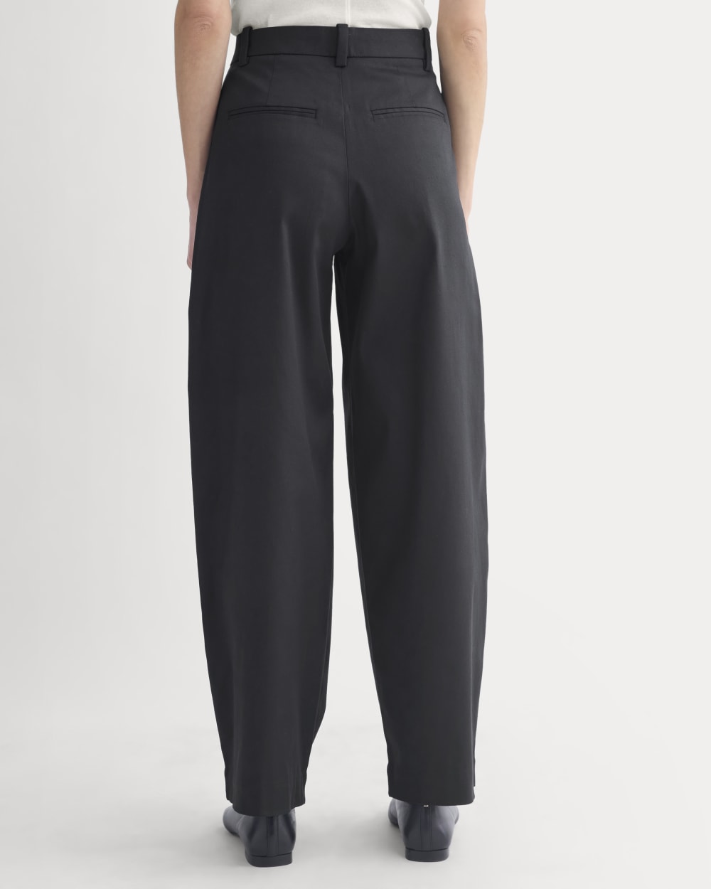Tailored Drape Balloon Pant in Black — detail view