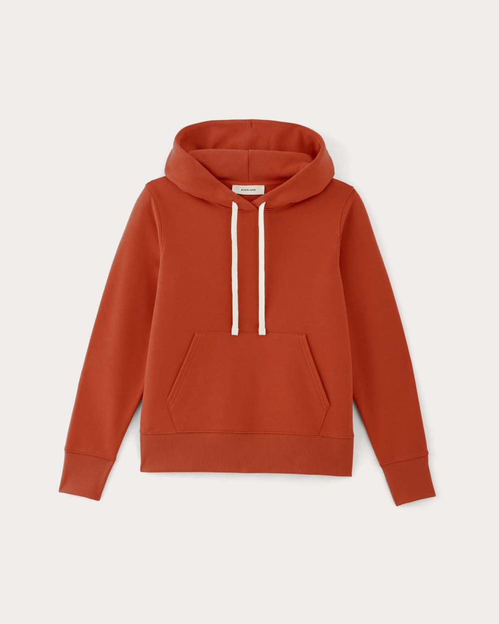 The Off-Duty Terry Hoodie in Poppy Red — alternate view