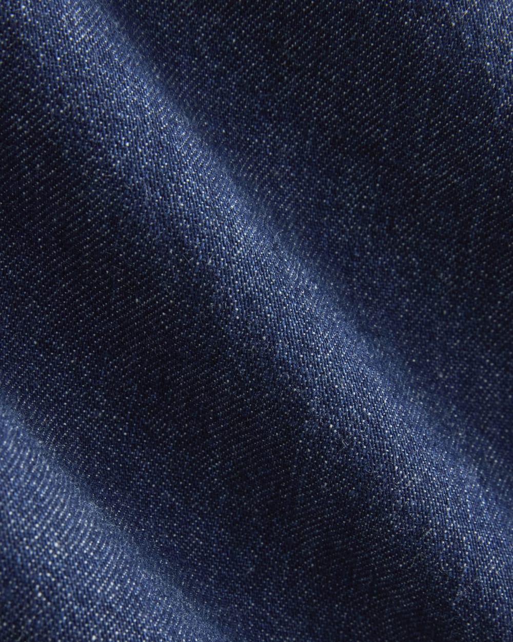 The Denim Popover Dress in Dark Indigo — detail view