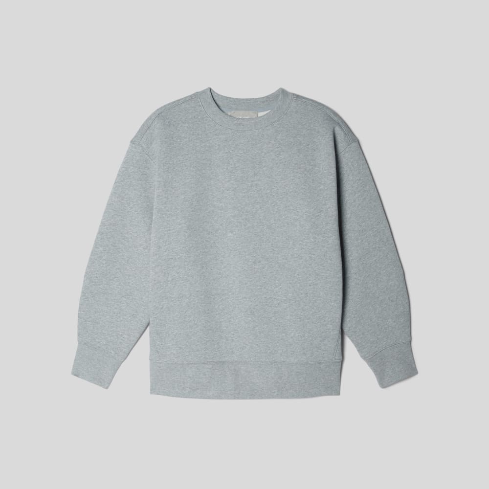 The ReTrack Oversized Crew in Heather Grey — alternate view