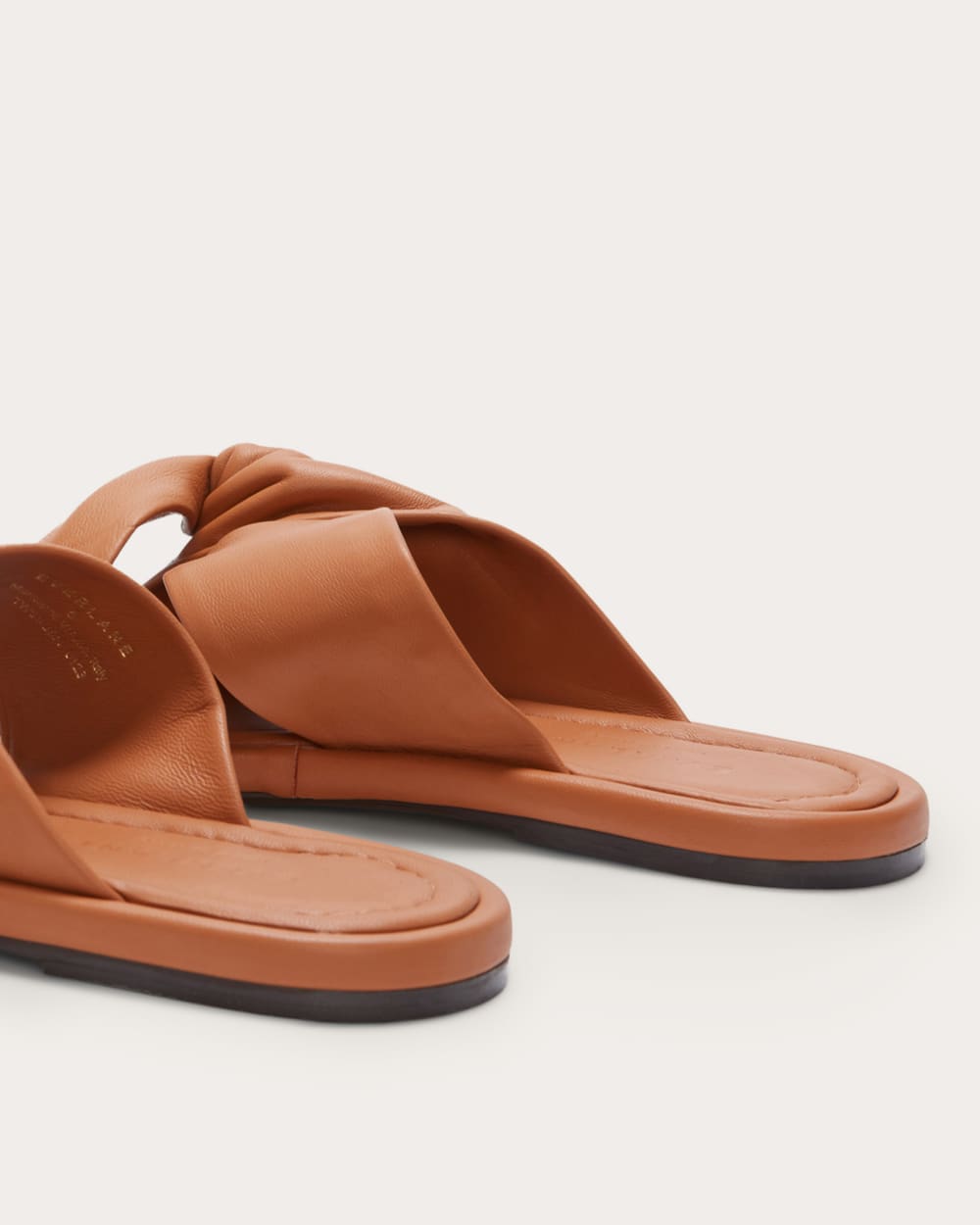 The Day Twist Sandal in Desert Tan — detail view