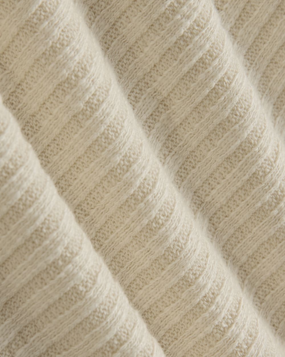 The Cozy Rib Long-Sleeve Tee in Bone — detail view