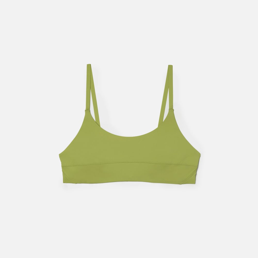 The Scoop-Neck Bikini Top in Pepper — front view