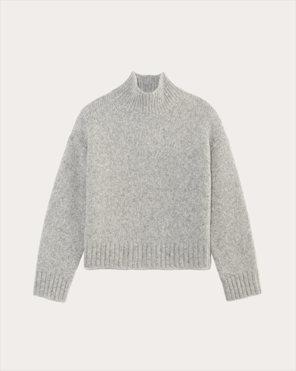 The Cloud Oversized Turtleneck in Heather Grey — alternate view