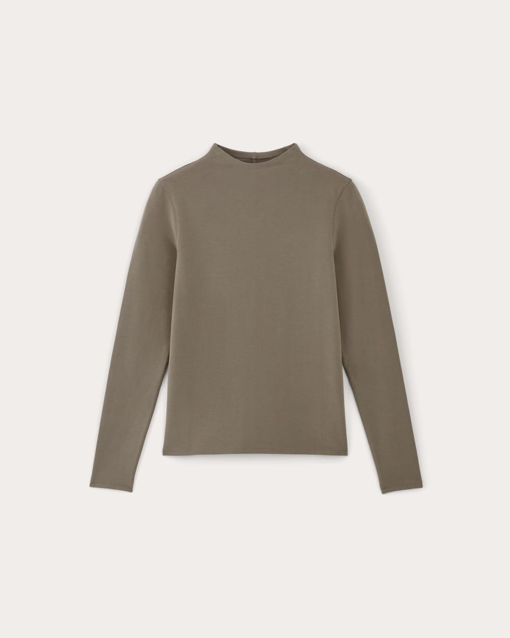 The Form Funnel-Neck Tee in Taupe — alternate view