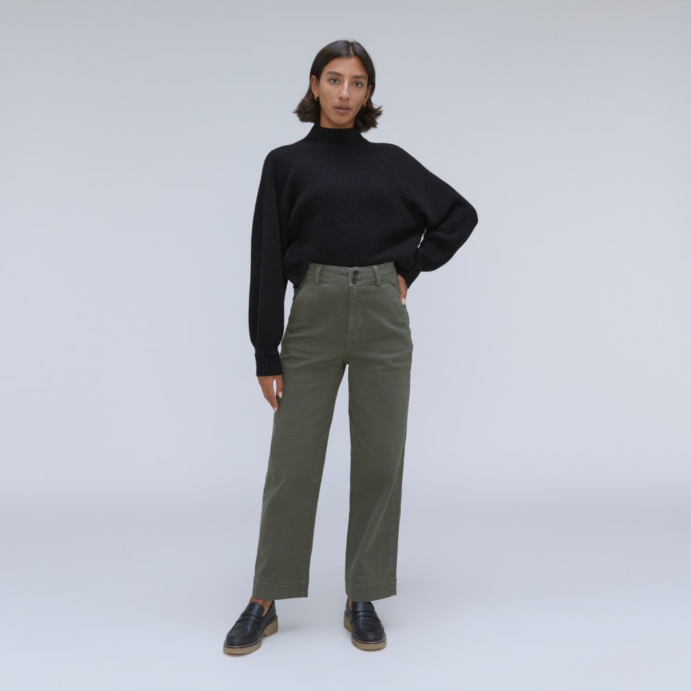 The Organic Wide-Leg Pant in Kambaba — front view