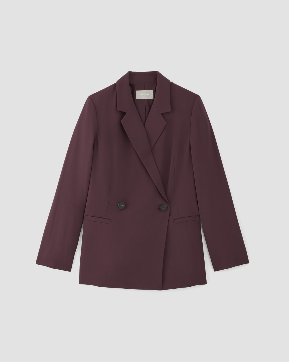 The Drapey Blazer in Burgundy — alternate view