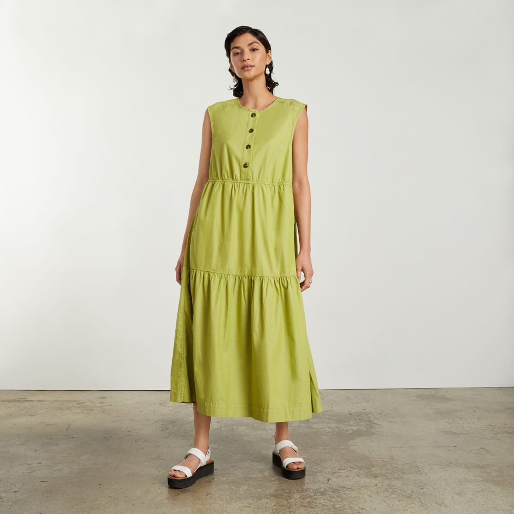 The Tiered Midi Dress in Pepper — alternate view
