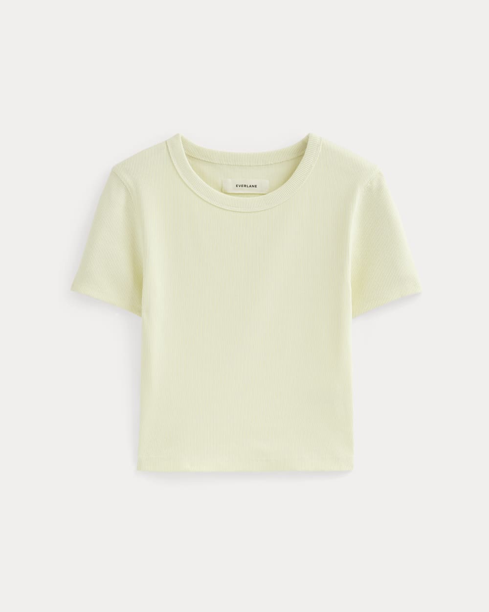 The ’90s Rib Tee in Light Yellow — alternate view