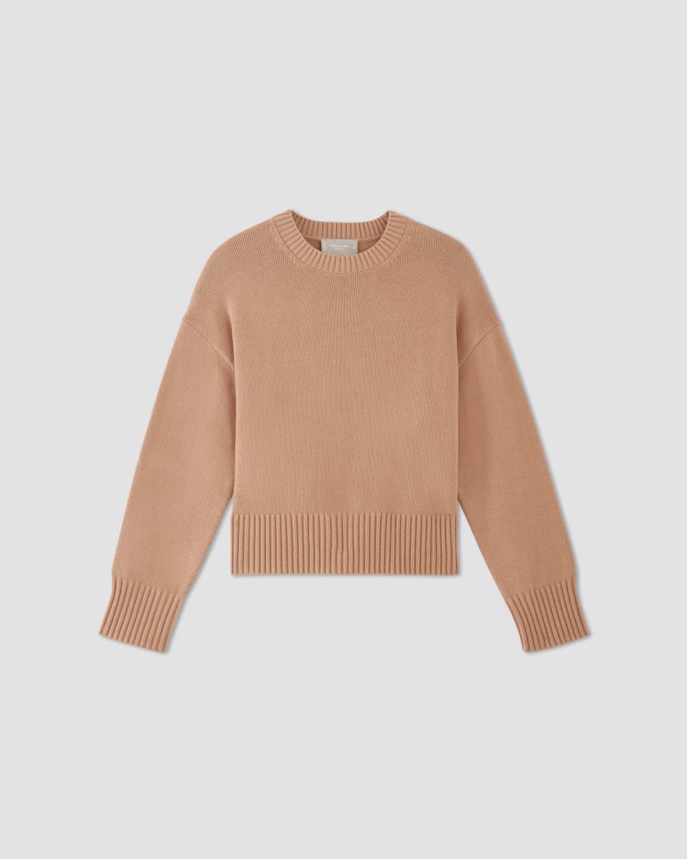 The Boxy Sweater in Everyday Cotton in Blush Pink — alternate view