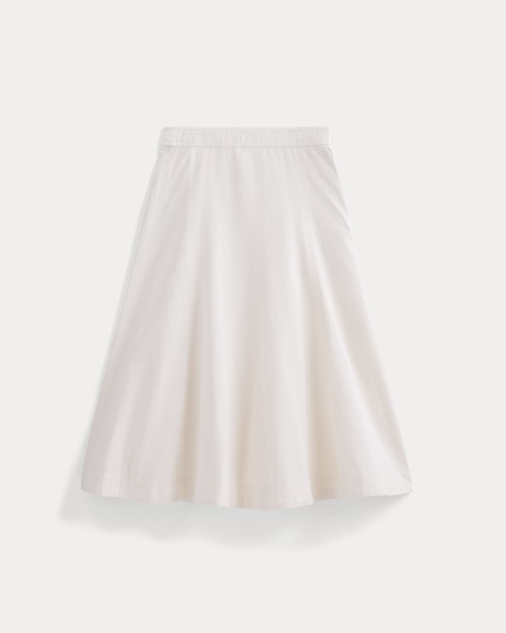 Seamed Midi Skirt in Bone — alternate view