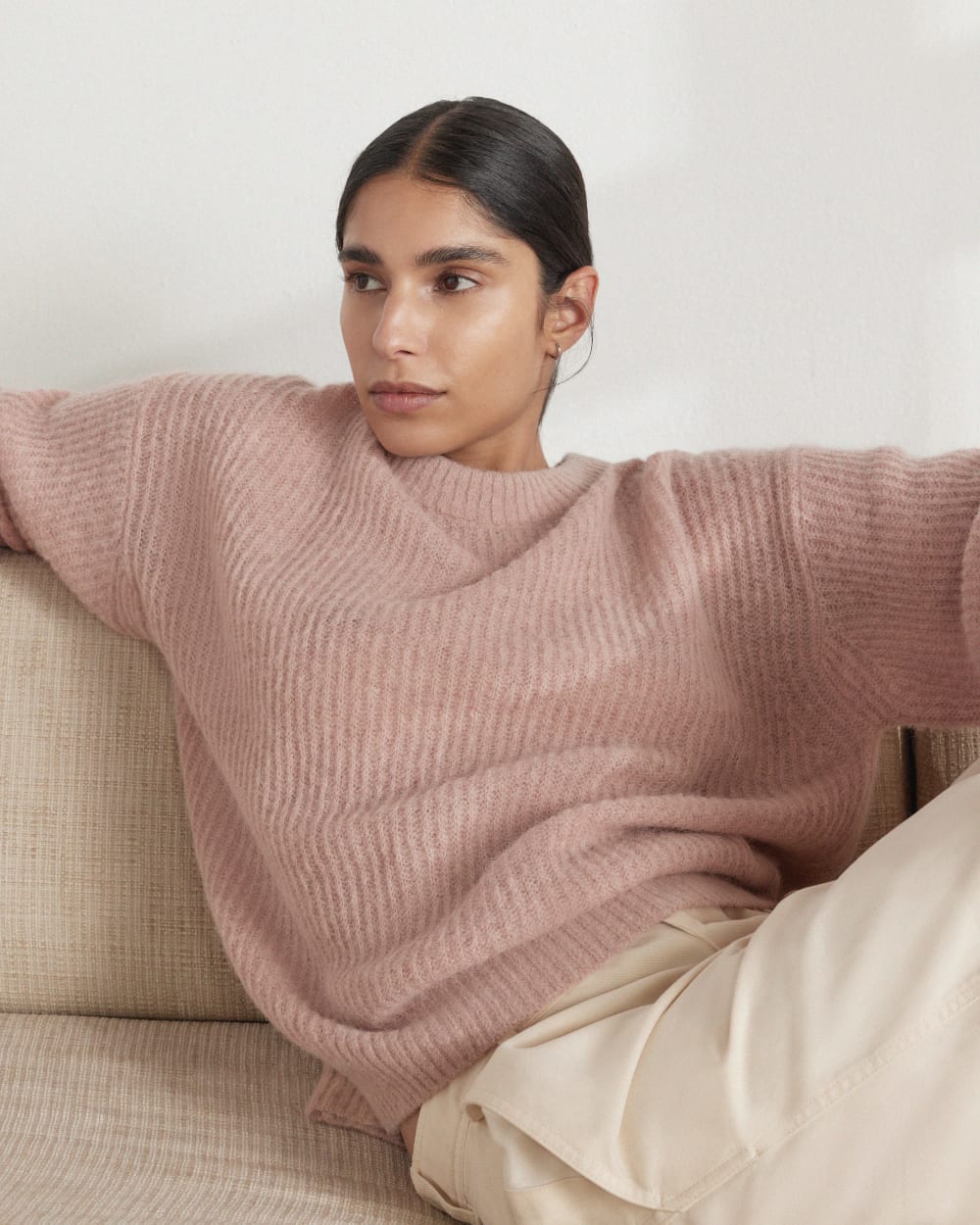 The Cocoon Crew in Alpaca in Cafe Creme — detail view