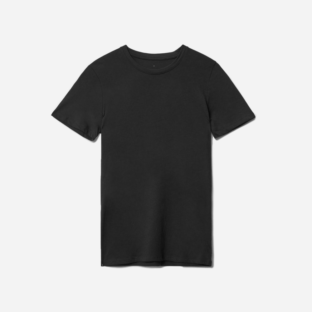 The Organic Cotton Crew Tee in Black — alternate view