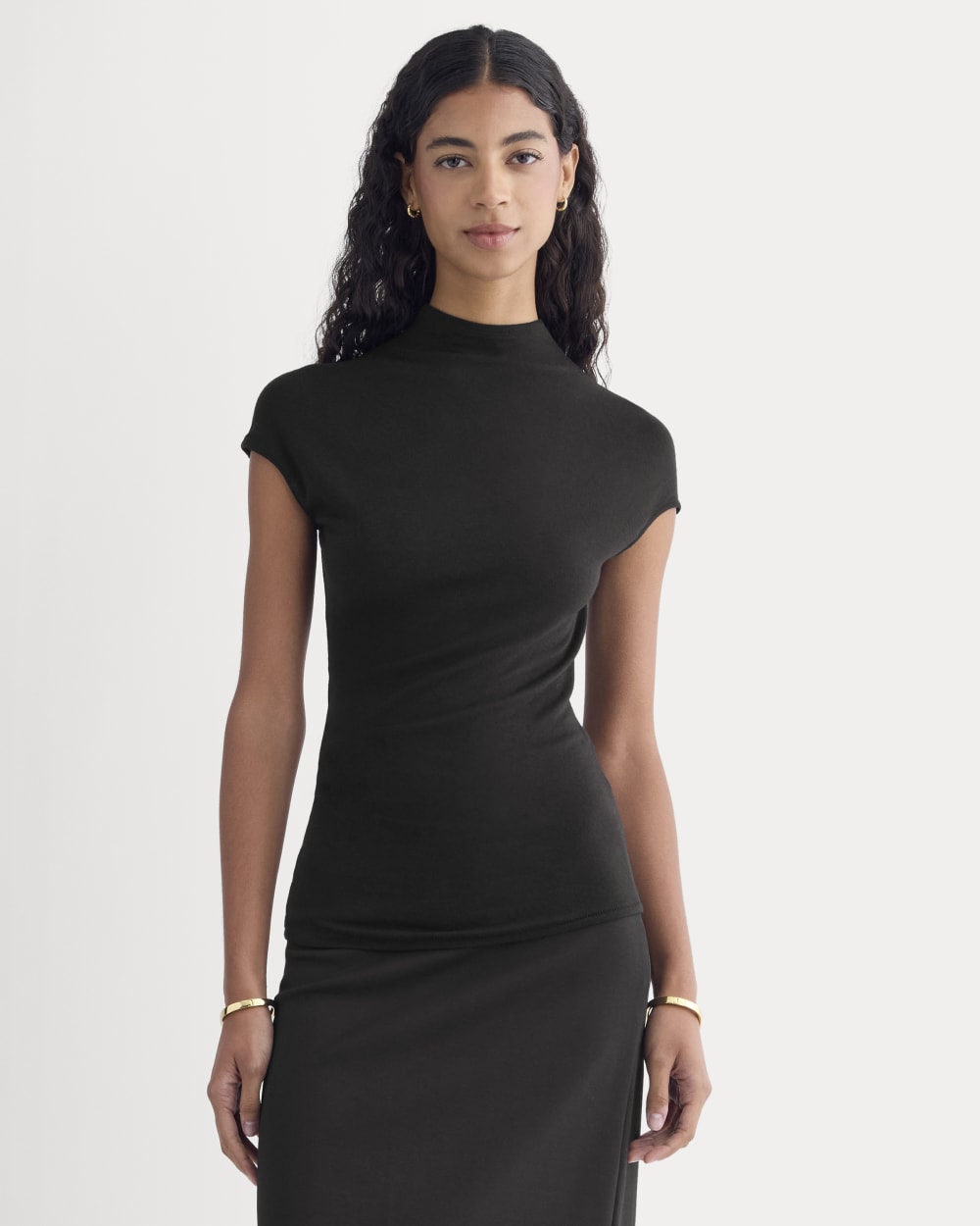 Twist Top in Butterluxe in Black — front view