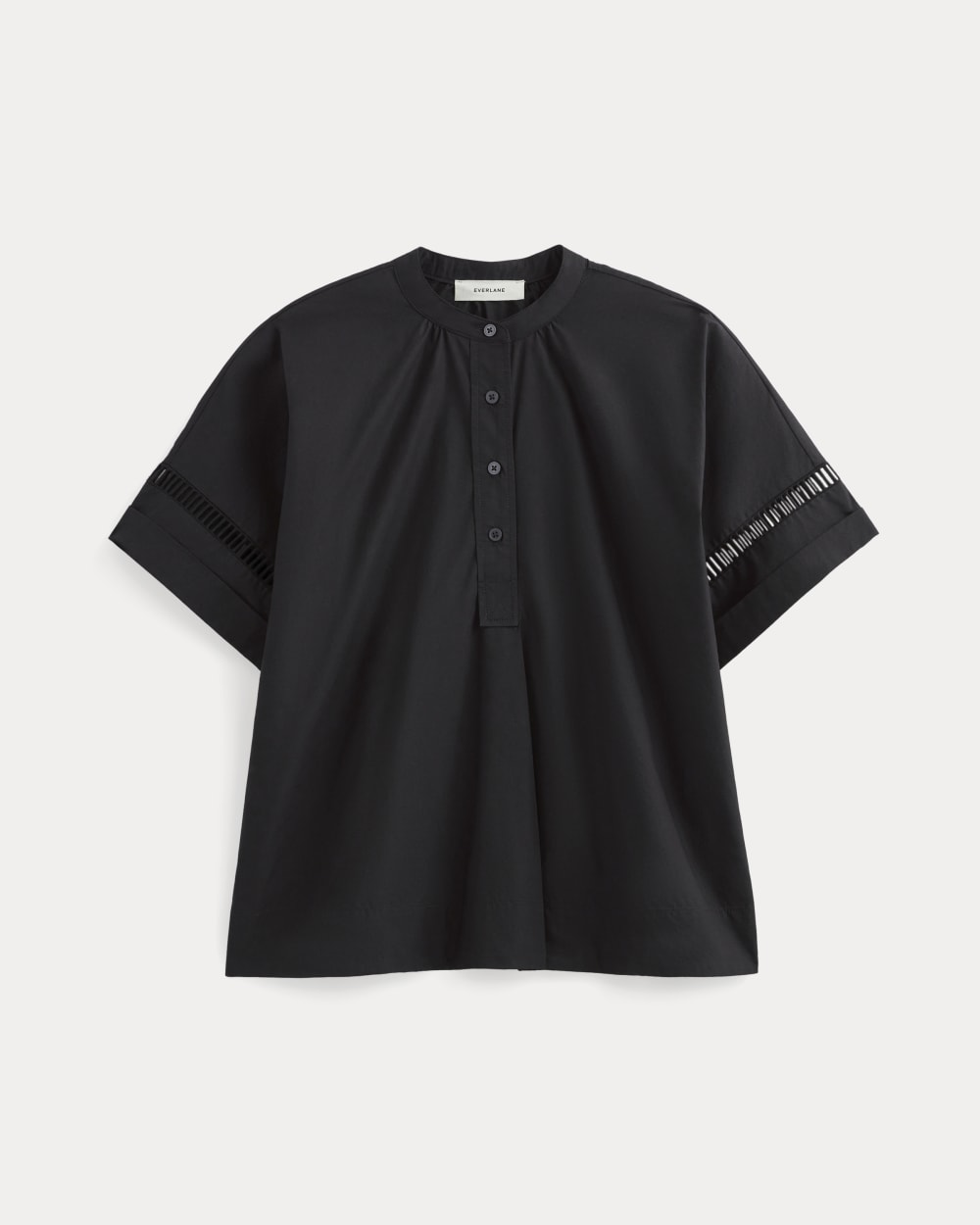 The Lace Trim Popover in Black — alternate view
