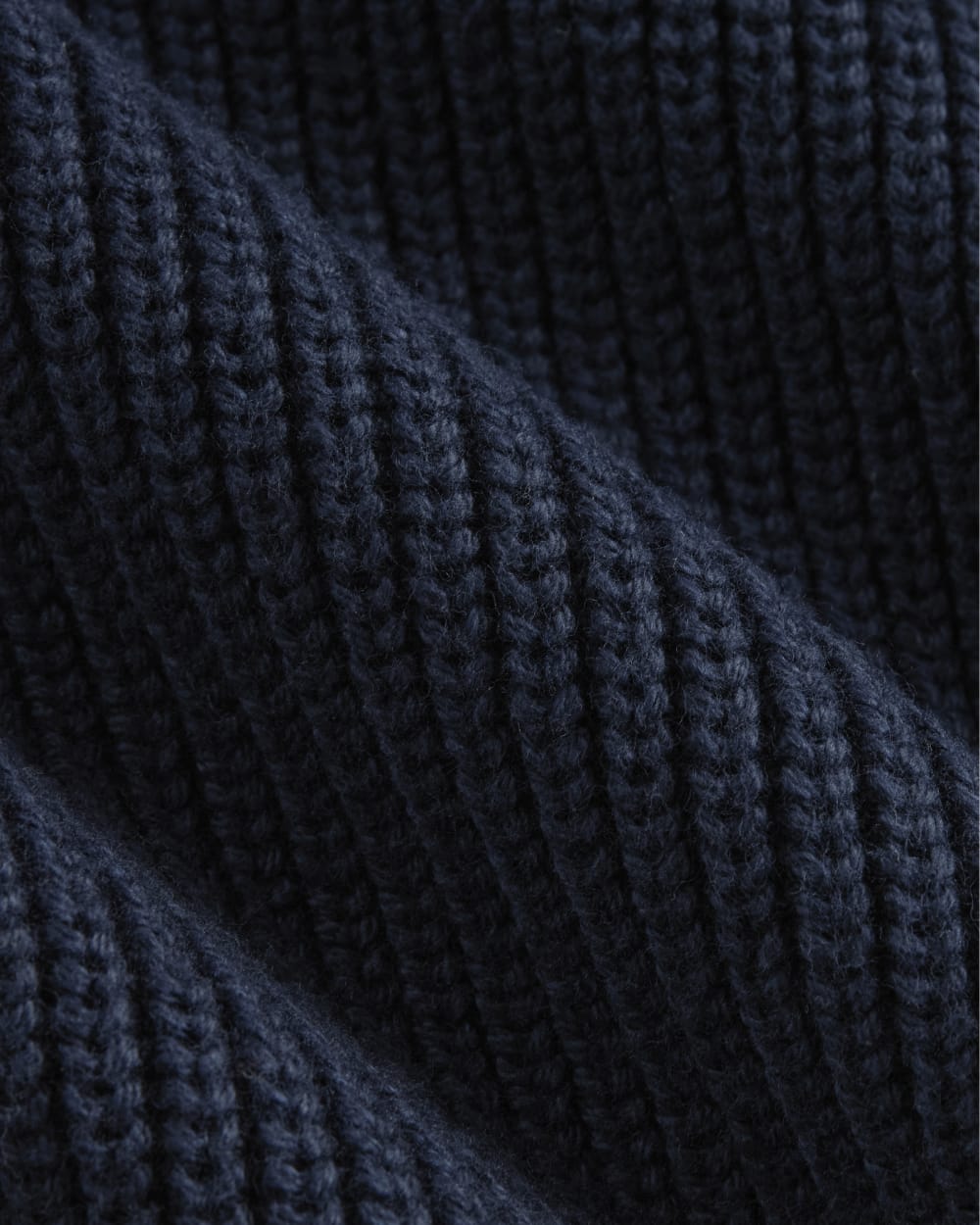 The Half-Zip in Everyday Cotton in Navy — detail view