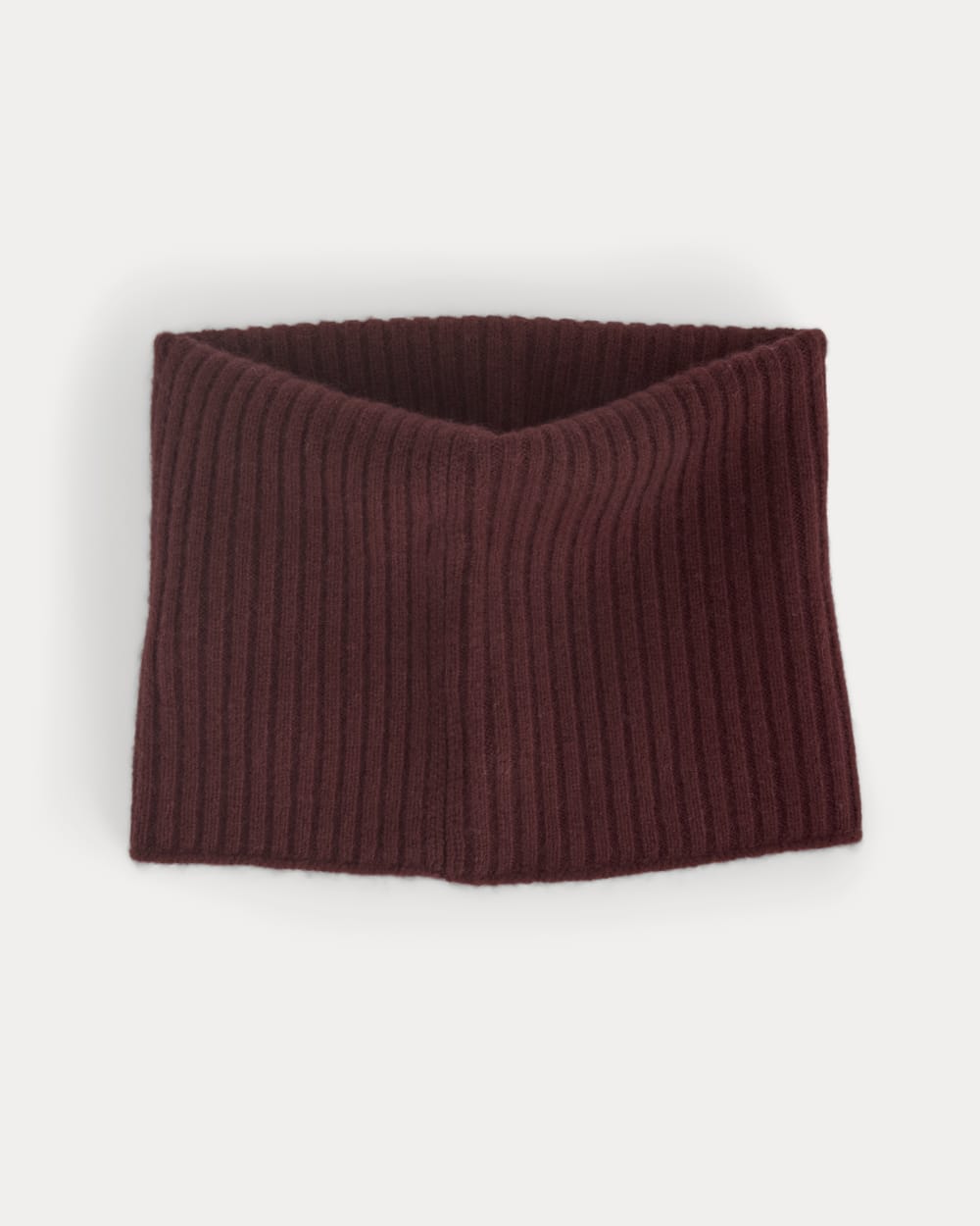 Cashmere Snood in Burgundy — front view